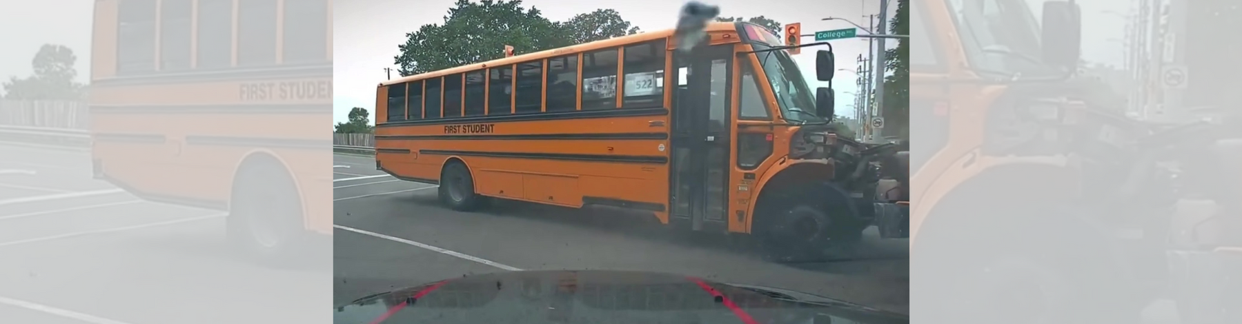 Dash cam Saves Windsor Driver from Fault in Shocking School Bus Crash