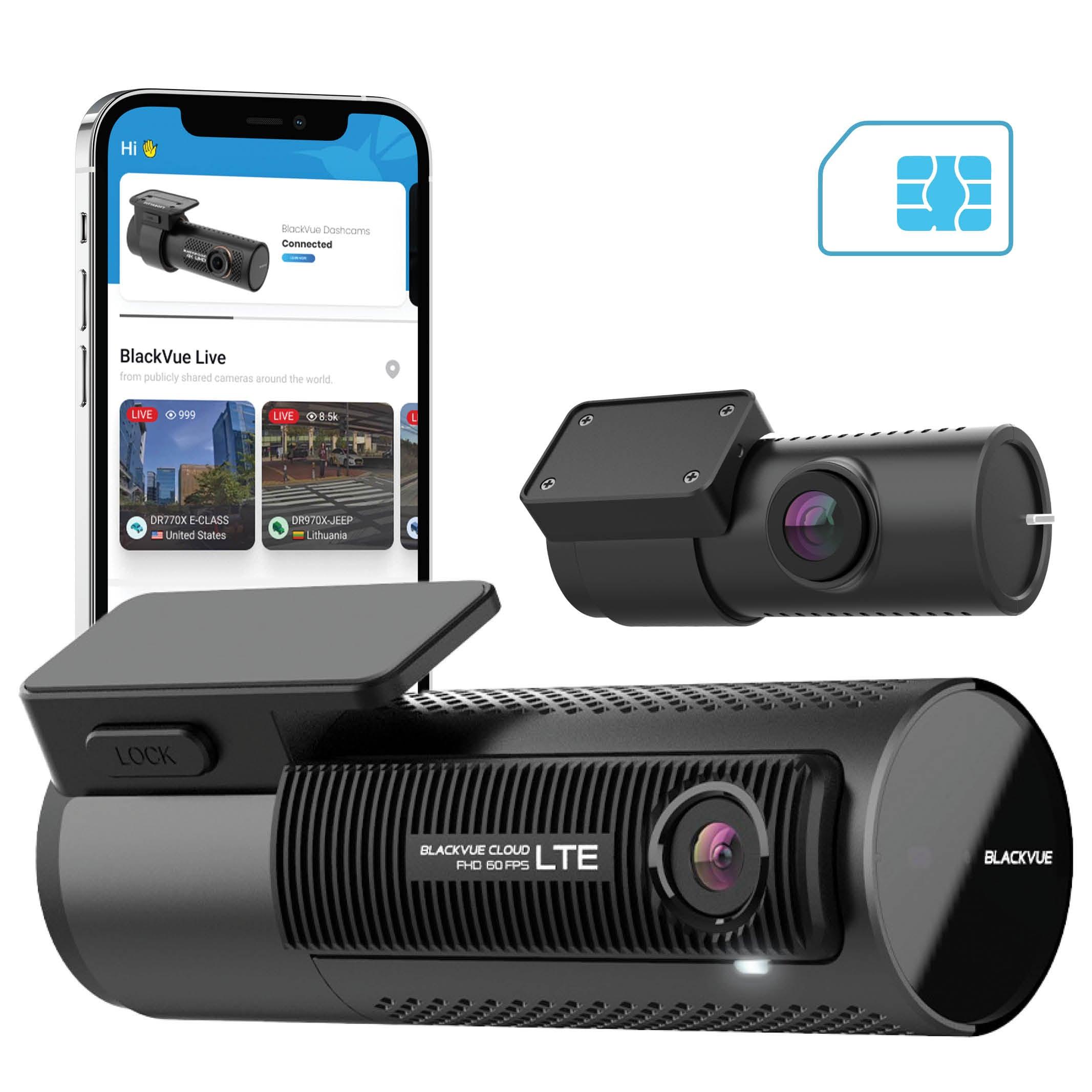 BlackVue DR750X-2CH LTE Plus Cloud Dash Cam - Dash Cams - BlackVue DR750X-2CH LTE Plus Cloud Dash Cam - 1080p Full HD @ 60 FPS, 12V Plug-and-Play, Adhesive Mount, App Compatible, Cloud, Desktop Viewer, G-Sensor, GPS, Hardwire Install, Loop Recording, LTE, Mobile App, Mobile App Viewer, Mount, Night Vision, Parking Mode, Rear Camera, Security, South Korea, Wi-Fi - BlackboxMyCar
