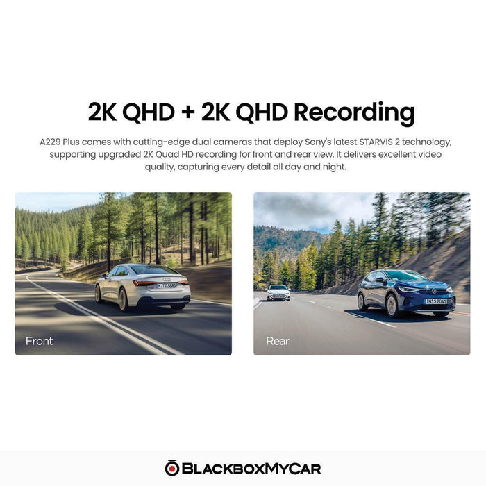 VIOFO A229 Duo 2K QHD 2-Channel Dash Cam with GPS - None / None / None