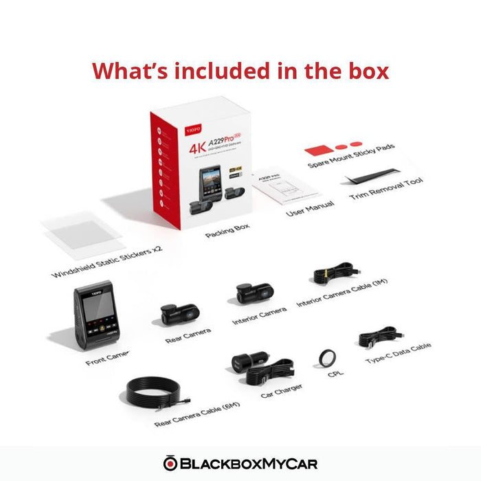 Smart 4K Dash Cam English Voice Control Car Camera 4K Black Box