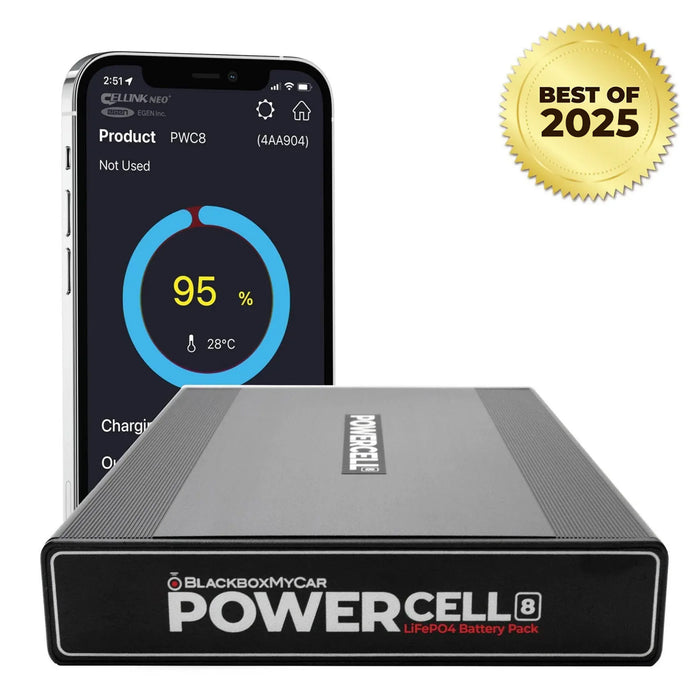 Paquete de batería PowerCell 8 para cámara de tablero BlackboxMyCar 