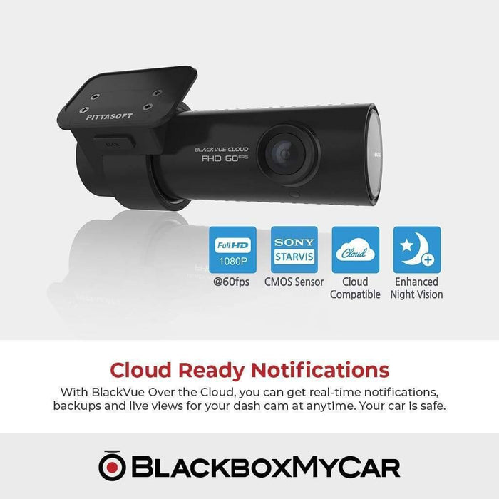 BlackVue DR750S-1CH Cloud Dash Cam - Dash Cams - BlackVue DR750S-1CH Cloud Dash Cam - 1-Channel, 1080p Full HD @ 60 FPS, Adhesive Mount, Cloud, Desktop Viewer, G-Sensor, GPS, Loop Recording, Mobile App Viewer, Night Vision, Parking Mode, South Korea, Super Capacitor, Wi-Fi - BlackboxMyCar