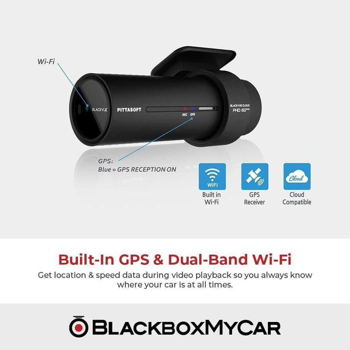 BlackVue DR750S-1CH Cloud Dash Cam - Dash Cams - BlackVue DR750S-1CH Cloud Dash Cam - 1-Channel, 1080p Full HD @ 60 FPS, Adhesive Mount, Cloud, Desktop Viewer, G-Sensor, GPS, Loop Recording, Mobile App Viewer, Night Vision, Parking Mode, South Korea, Super Capacitor, Wi-Fi - BlackboxMyCar