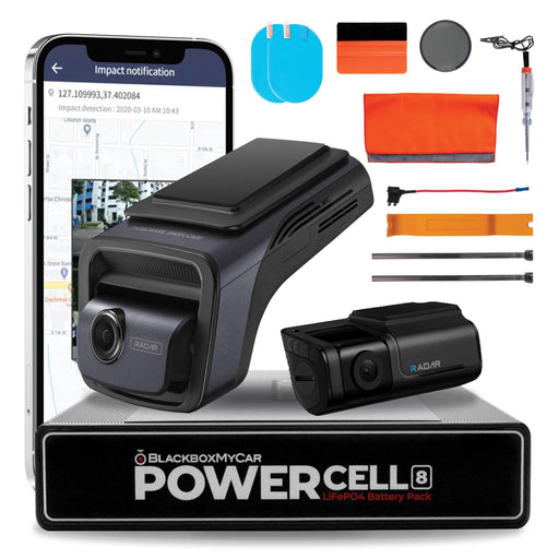 [Signature Bundle] Thinkware U3000 Dual Channel + BlackboxMyCar PowerCell 8 Battery Pack - Dash Cam Bundles - {{ collection.title }} - 12V Plug-and-Play, 2-Channel, 4K UHD @ 30 FPS, ADAS, Adhesive Mount, App Compatible, Battery, Bluetooth, Cloud, Dash Cam Bundles, G-Sensor, GPS, Hardwire Install, LiFePO4, Loop Recording, Mobile App Viewer, Night Vision, Parking Mode, rebuy_bundle, sale, South Korea, Super Capacitor, Wi-Fi - BlackboxMyCar
