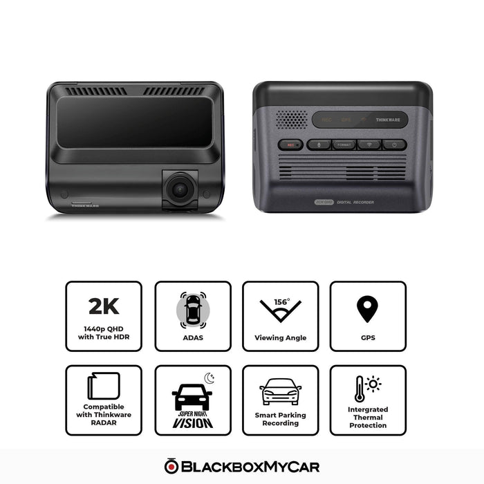 Thinkware Q1000 2K QHD Dual Channel Dash Cam | Thinkware | Dash Cams | BlackboxMyCar