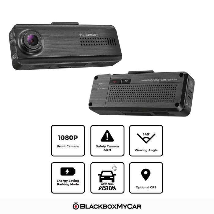 THINKWARE F200 PRO Front and Rear Dash cam with GPS Accessory