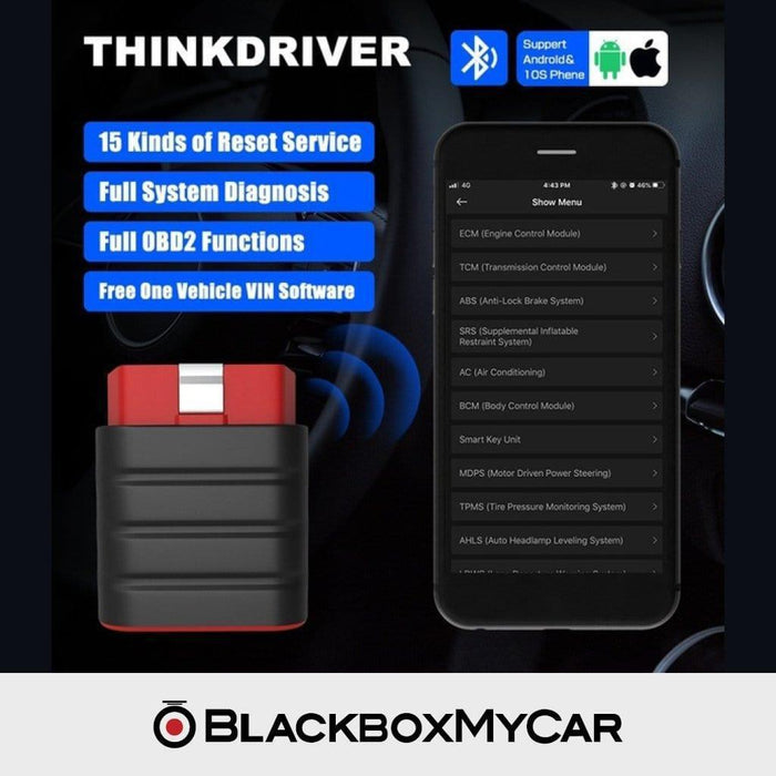 THINKCAR Bluetooth OBD2 Scanner Diagnostic Tool with 15 Maintenance Resets  THINKDRIVER in the Auto Diagnostic & Testing Tools department at