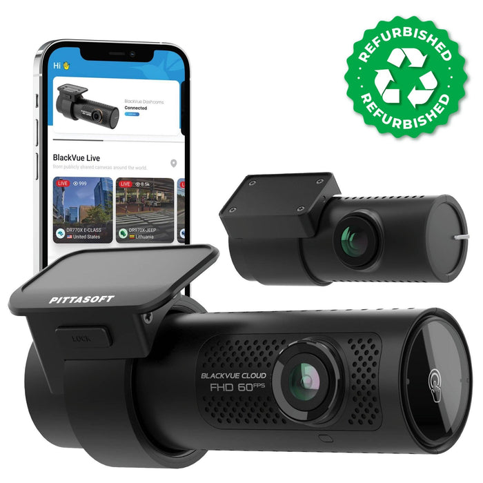 [REFURBISHED - CLEARANCE] BlackVue DR770X-2CH Full HD Cloud Dash Cam - Dash Cams - {{ collection.title }} - 1080p Full HD @ 60 FPS, 2-Channel, Adhesive Mount, App Compatible, Bluetooth, Cloud, Dash Cams, Desktop Viewer, G-Sensor, GPS, Hardwire Install, Loop Recording, Mobile App, Mobile App Viewer, Night Vision, Parking Mode, sale, Security, South Korea, Super Capacitor, Wi-Fi - BlackboxMyCar